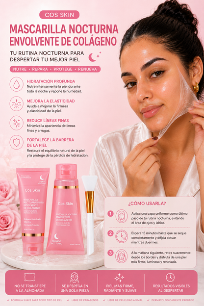 Mascarilla Facial de Colágeno para la Noche