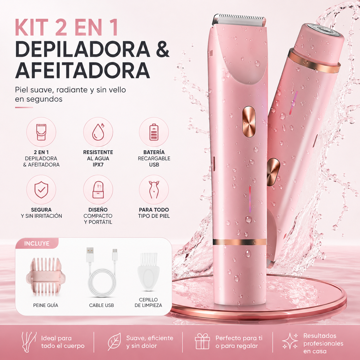 Afeitadora electrica para mujer